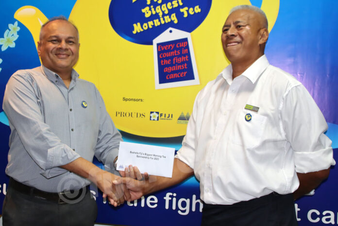 Fiji Cancer Society receives cheque from Motibhai Group